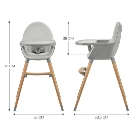 Kinderkraft Fini 2 Grey Krzesełko do karmienia 924509