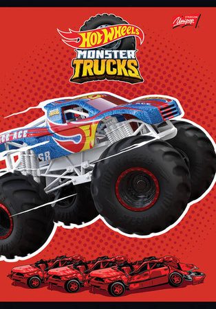 Zeszyt A5 16k linia podwójna dwukolorowa laminowany MATTEL HOT WHEELS 669118