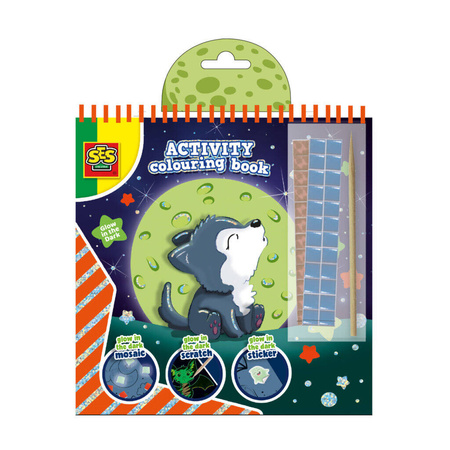 Ses Creative Kolorowanka świecąca w ciemności 3w1 001186