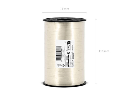 Wstążka plastikowa j. kremowy mat 5mm/225m 748873
