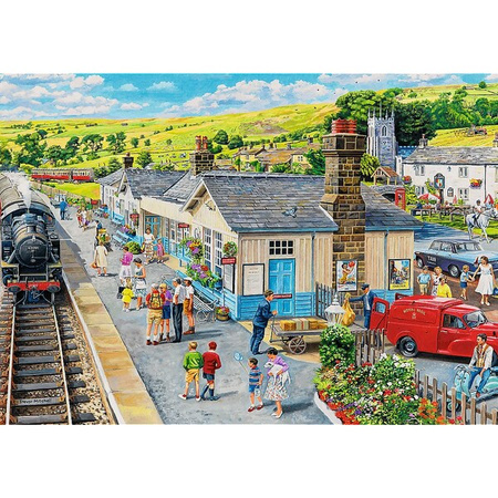 Puzzle Trefl 1000 Premium Plus Tea Time Dworzec kolejowy 108101