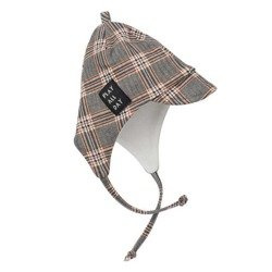 Czapka wiązana bears club 62 krem pinokio