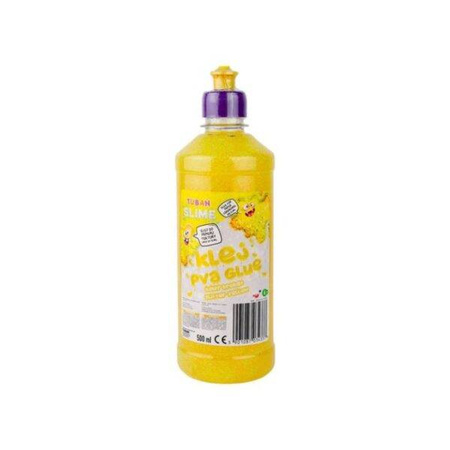 Tuban Slime klej PVA brokatowy żółty 500ml 034337