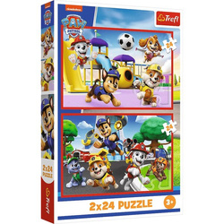 Puzzle Trefl 2x24 Psi dzień zabaw 344349