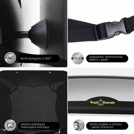 Royal Rascals Lusterko do samochodu dla dziecka czarne 370081