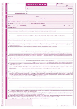 Druk umowa zlecenie a4 511-1u