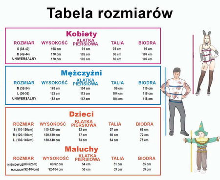 STRÓJ DLA DZIECI ARLEKIN (KOSZULA, SPODNIE, CZAPKA) ROZM.130/140CM