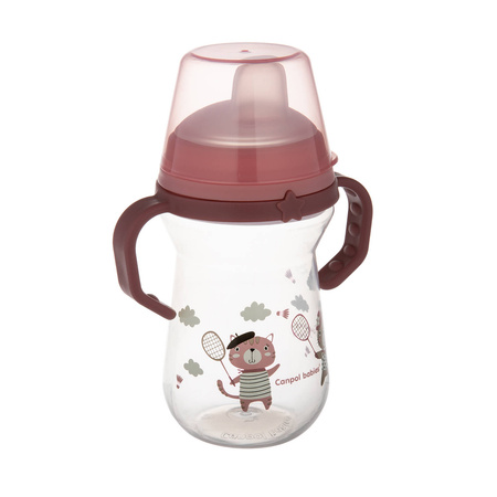 Canpol kubek z silikonowym ustnikiem FristCup 250 ml Bonjour 870000