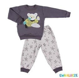 Piżama dobranoc grafitowy/szary 110