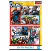 Puzzle Trefl 2x70 Zostań bohaterem Marvel The Avengers 344394