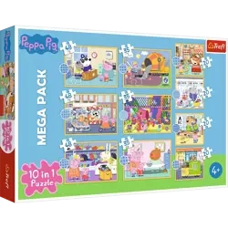 Puzzle Trefl 10w1 Poznaj Świnkę Peppę 903836
