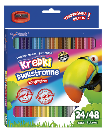 Maj kredki ołówkowe 24/48kol 18cm pud.+Temp.004964