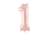 Balon foliowy cyfra 1 72cm jasny różowy 034181