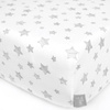 Ceba prześcieradło jersey z gumką (120x60) grey stars 331889