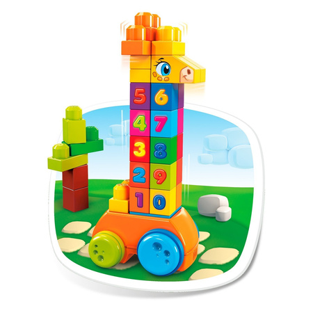 Mega bloks gfg19 żyrafka klocki licz i jedź