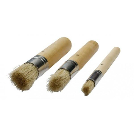 ZESTAW PĘDZLI 3szt  4/6/8 DX-001 okrągłe 508235