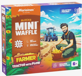 Klocki Mini Waffle Farmer Traktor z pługiem 50el 907504