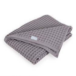 Kocyk dziecięcy waffle line ash 90x90 Ceba Baby