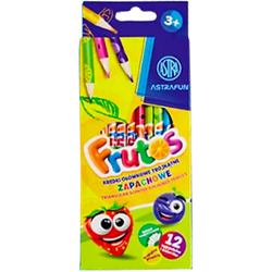 Kredki ołówkowe zapachowe trójkątne 12kol ASTRAFUN FRUTOS 211671