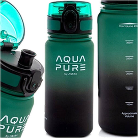 Bidon AQUA PURE by ASTRA 400ml green/black 201214