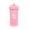 Twistshake Bidon Straw Cup 360 ml 6+m Pastel Pink 125880