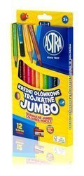 Kredki ołówkowe 12kol jumbo trójkątne 060498 astra