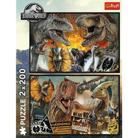Puzzle Trefl 2x200 Prehistoryczny świat Jurasic World 133165