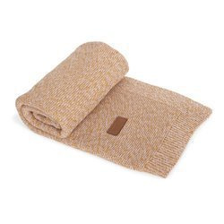 Kocyk dziany 90*90 splot francuski rudy 326801