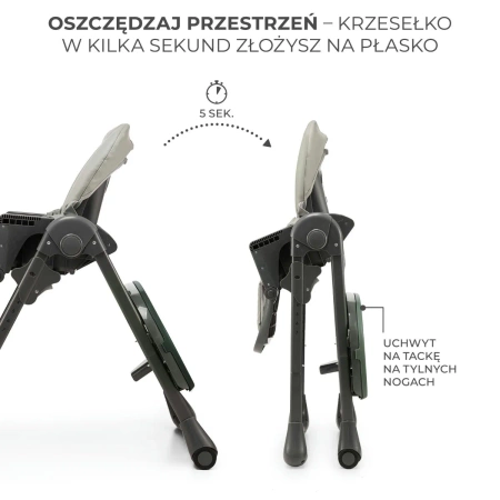 Kinderkraft Tummie Grey krzesełko do karmienia 925049