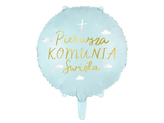 Balon foliowy Komunia Święta 45cm mix 010796