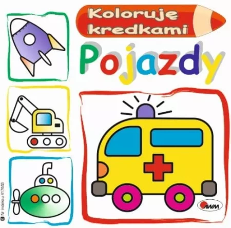 Kolorowanka koloruję kredkami pojazdy 362468