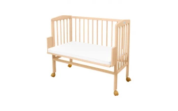 Waldin Łóżeczko dostawne 2w1 z materacem Naturalne