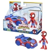 Marvel F1459/F1940 Spidey i przyjaciele Spidey z pojazdem Figurka 10 cm 974948