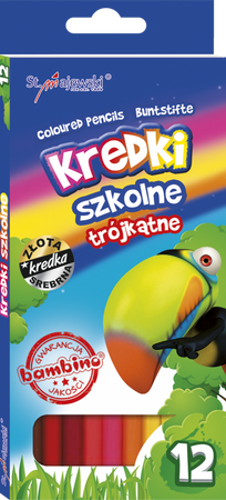 Kredki Bambino ołówkowe 12 kol. 18cm pudełko standard