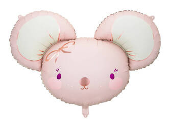 Balon foliowy Myszka 96x64cm jasny różowy 013773