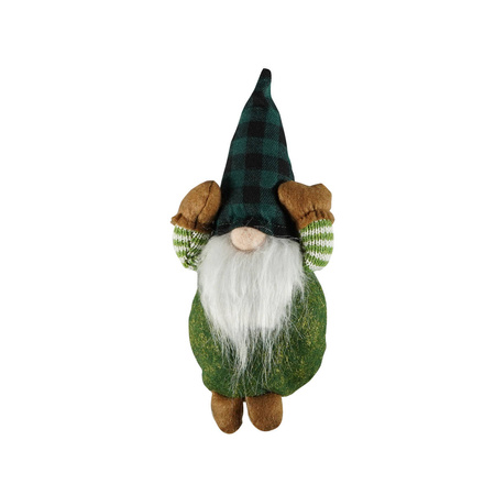 Skrzat w kraciastej czapce - zielony 230278