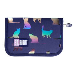 Piórnik dwuklapkowy bez wyposażenia Pc-03 Stright Holo Cats 639418