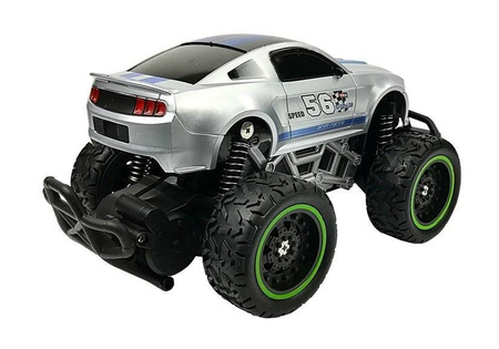 Auto zdalnie sterowane R/C 6,5 km/h wysokie koła srebrne 996577