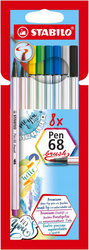 Stabilo pen 68 brush etui 8szt 554282
