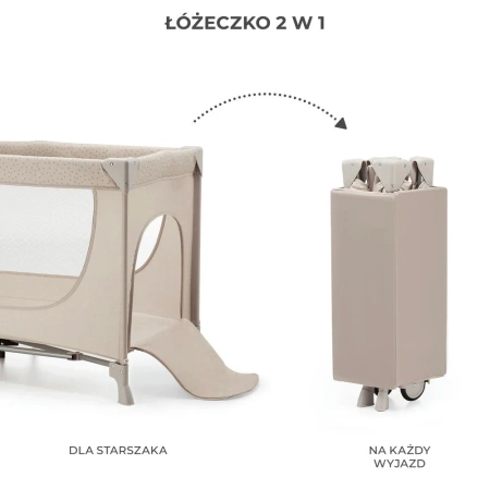 Kinderkraft JOY 2 Beige Łożeczko turystyczne 925124