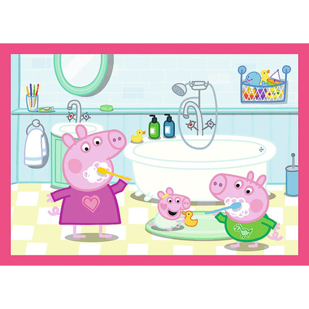Puzzle Trefl 4w1 Peppa uwielbia przygody 346725