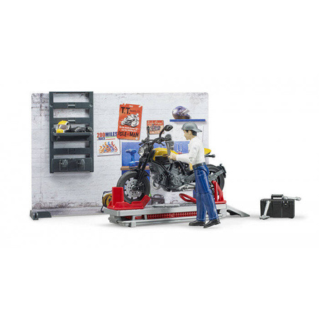 Bruder 62102 Warsztat naprawy motocykli z Ducati z pełną przepustnicą 621025