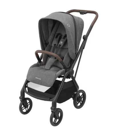 Wózek Maxi Cosi Leona 2 Select Grey (Black Frame & Brown Leather)