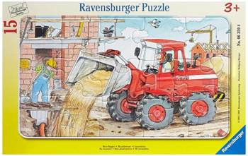 Puzzle ravensburger koparka ramka 15 el