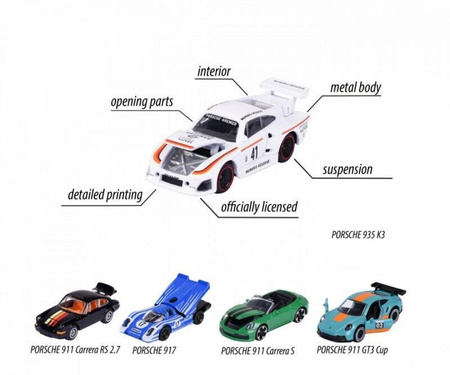 Majorette Autka 5 Pack Samochodziki Porsche Edition 073223