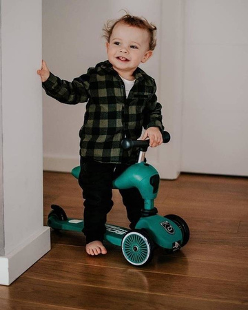 SCOOTANDRIDE Highwaykick 1 2w1 Jeździk i hulajnoga 1-5 lat Forest  962698