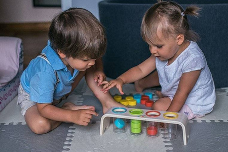 Drewniana układanka sortowanie kolorów essentiel janod 350666