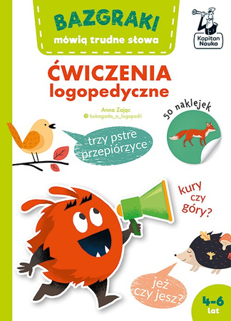 Książeczka Bazgraki mówią trudne słowa Ćwiczenia logopedyczne 4-6 lat 816984