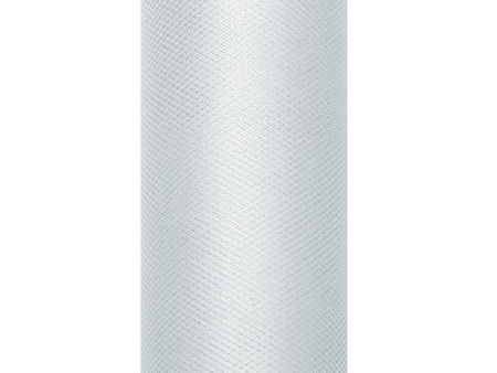 Tiul gładki, szary, 0,30 x 9m