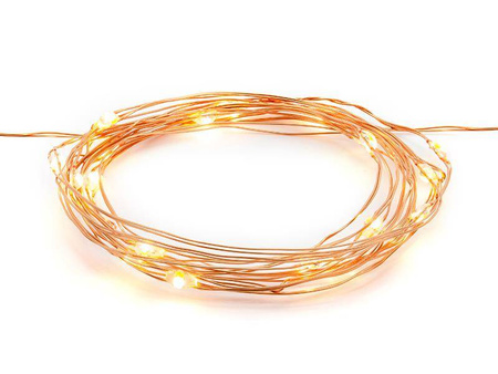 Lampki dekoracyjne led, miedziany, 1,90m